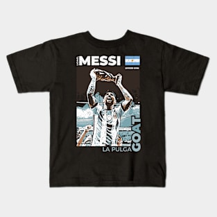 Lionel Messi - Street Art - Soccer Icons Kids T-Shirt